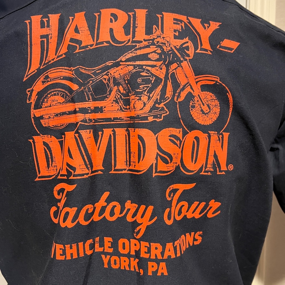Genuine HarleyDavidson York Factory Tour Shop Shirt … Gem